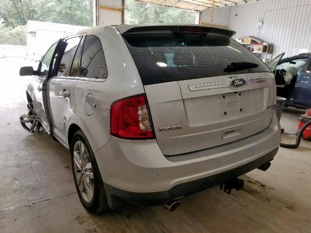 2FMDK4KC7BBB36973 - 2011 FORD EDGE LIMIT SILVER photo 3