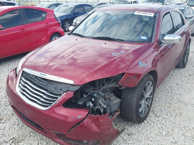 1C3CCBCG3CN221578 - 2012 CHRYSLER 200 LIMITE BURGUNDY photo 2