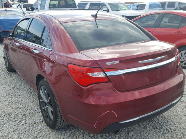 1C3CCBCG3CN221578 - 2012 CHRYSLER 200 LIMITE BURGUNDY photo 3