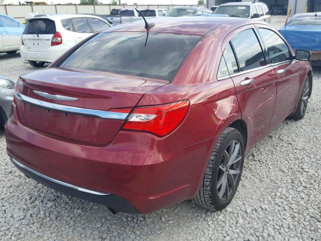 1C3CCBCG3CN221578 - 2012 CHRYSLER 200 LIMITE BURGUNDY photo 4