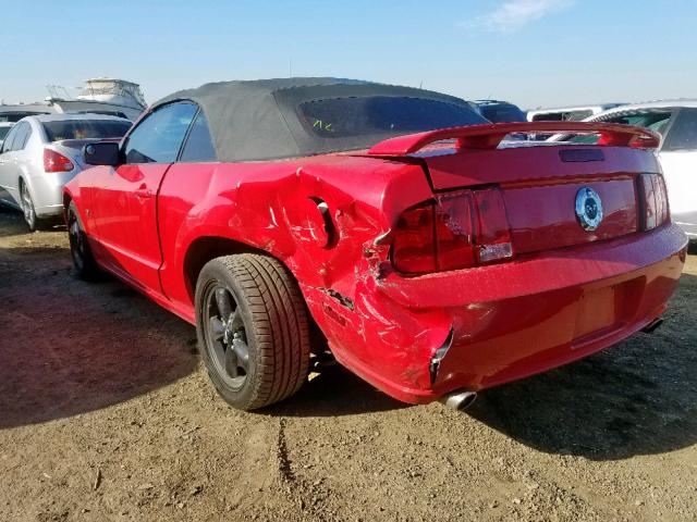 1ZVFT85H475236594 - 2007 FORD MUSTANG GT RED photo 3