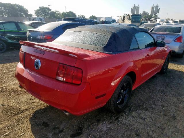 1ZVFT85H475236594 - 2007 FORD MUSTANG GT RED photo 4