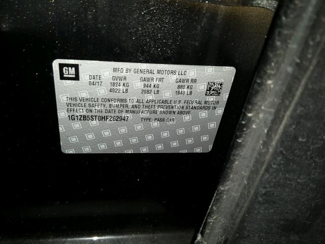 1G1ZB5ST0HF262947 - 2017 CHEVROLET MALIBU LS 黑色 照片 10