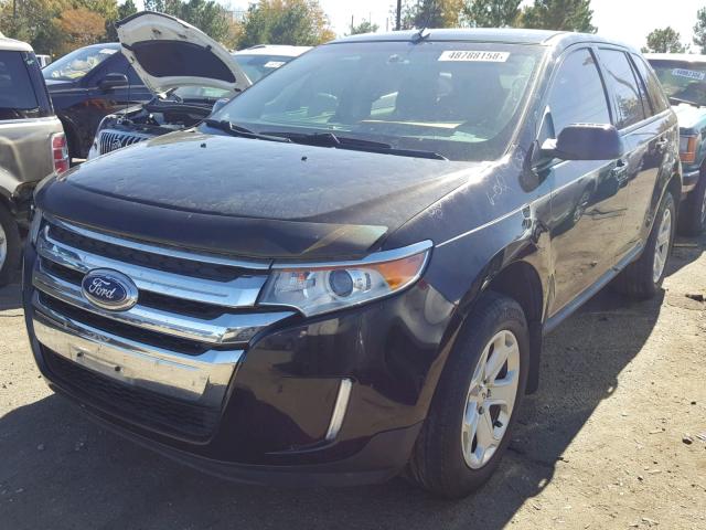 2FMDK4JC5DBA05206 - 2013 FORD EDGE SEL BLACK photo 2