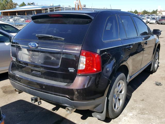 2FMDK4JC5DBA05206 - 2013 FORD EDGE SEL BLACK photo 4