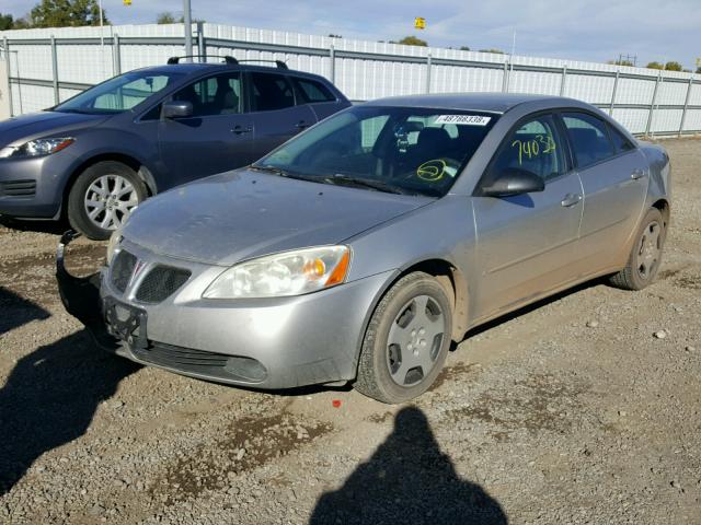 1G2ZF58B674201532 - 2007 PONTIAC G6 VALUE L SILVER photo 2