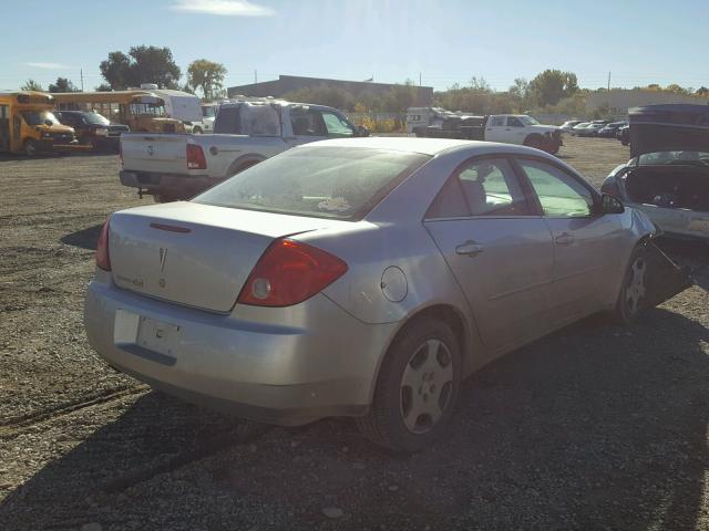 1G2ZF58B674201532 - 2007 PONTIAC G6 VALUE L SILVER photo 4