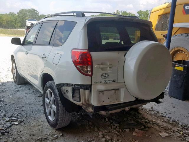 JTMZK31V785017907 - 2008 TOYOTA RAV4 LIMIT WHITE photo 3