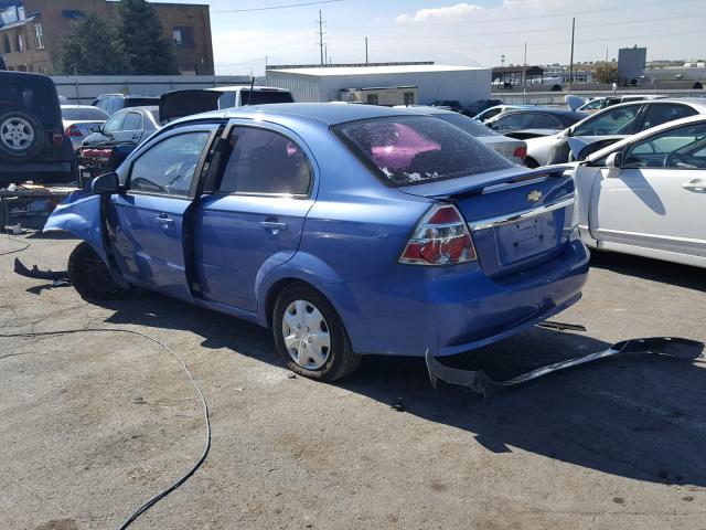 KL1TD56E99B330956 - 2009 CHEVROLET AVEO LS BLUE photo 3