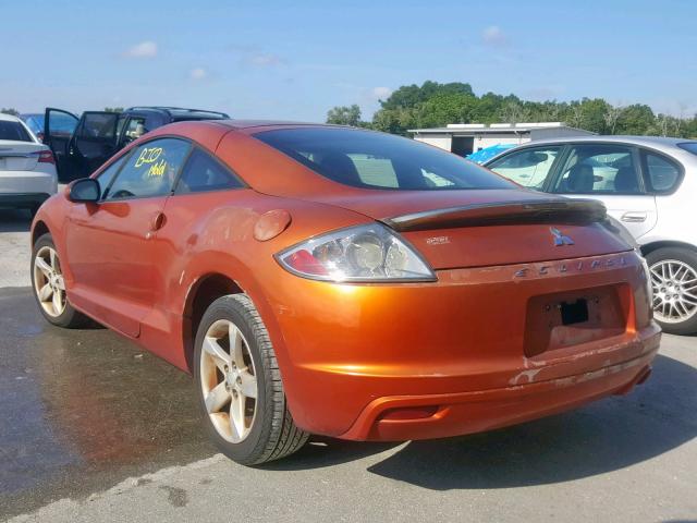 4A3AK24F99E024481 - 2009 MITSUBISHI ECLIPSE GS ORANGE photo 3