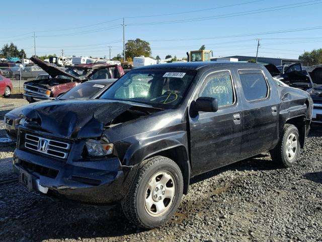 2HJYK16207H510085 - 2007 HONDA RIDGELINE BLACK photo 2