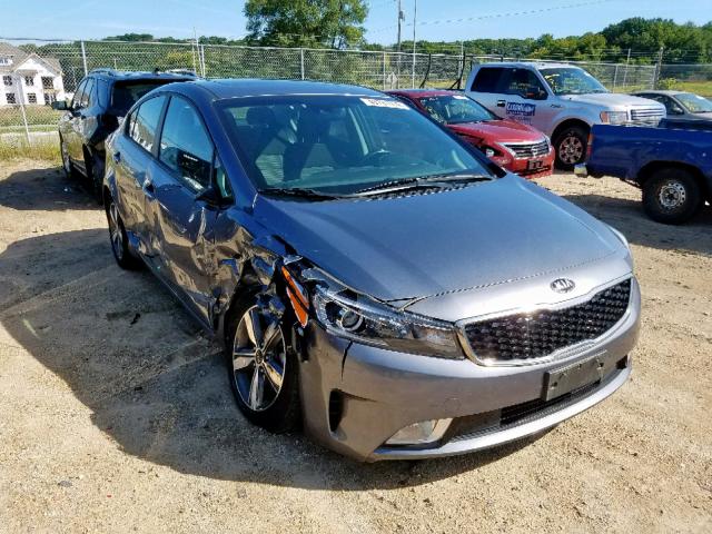 3KPFL4A77JE176590 - 2018 KIA FORTE LX GRAY photo 1