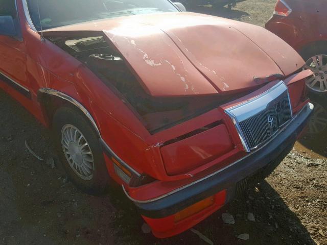 1C3BJ55E3JG385705 - 1988 CHRYSLER LEBARON PR RED photo 9