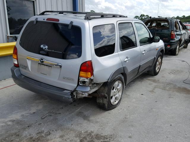 4F2CU09171KM36475 - 2001 MAZDA TRIBUTE LX SILVER photo 4