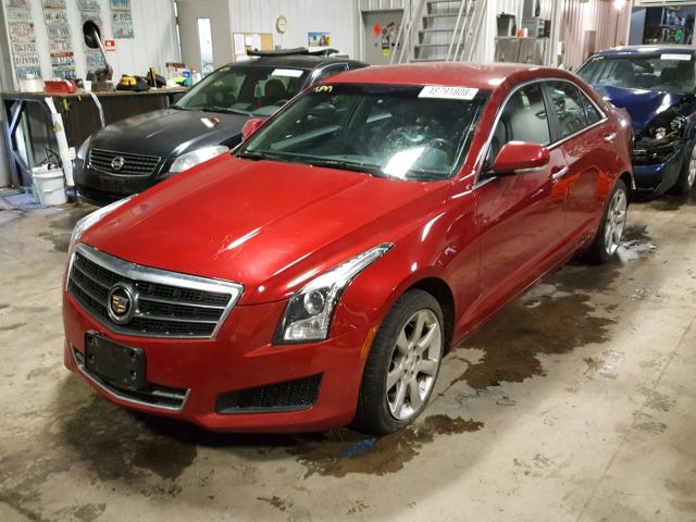 1G6AH5RX5D0158059 - 2013 CADILLAC ATS LUXURY RED photo 2