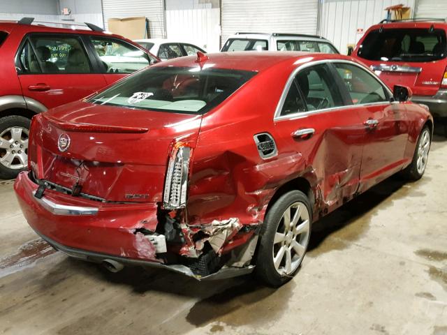 1G6AH5RX5D0158059 - 2013 CADILLAC ATS LUXURY RED photo 4