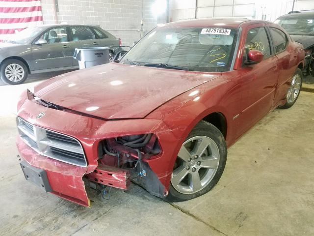 2B3KA53T89H514648 - 2009 DODGE CHARGER R/ BURGUNDY photo 2