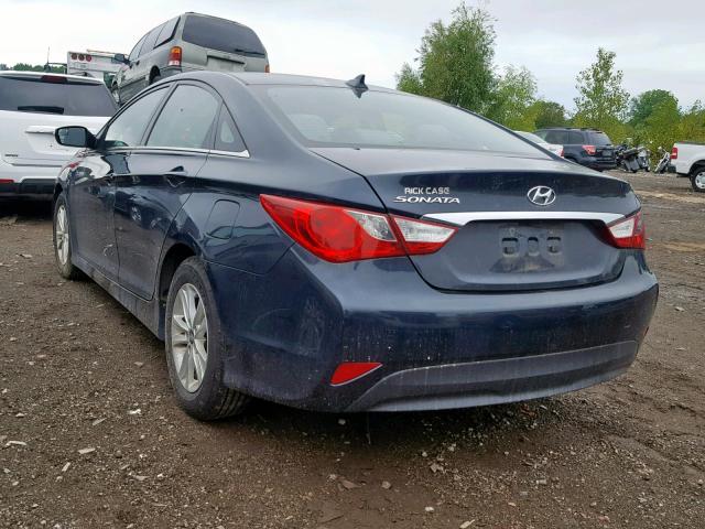 5NPEB4AC8EH898924 - 2014 HYUNDAI SONATA GLS BLUE photo 3