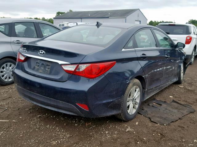 5NPEB4AC8EH898924 - 2014 HYUNDAI SONATA GLS BLUE photo 4