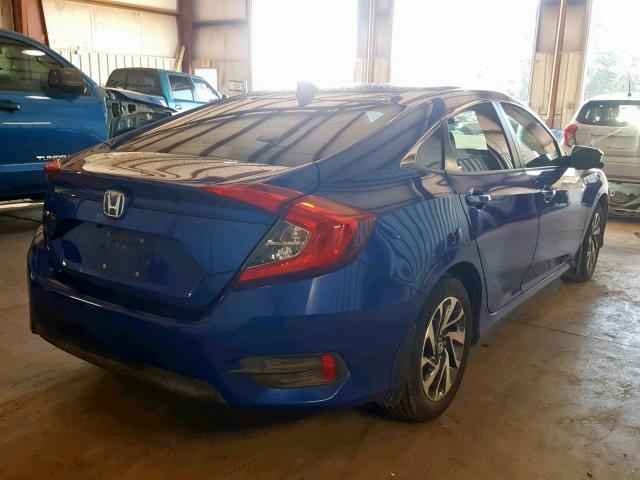 2HGFC2F79JH565637 - 2018 HONDA CIVIC EX BLUE photo 4