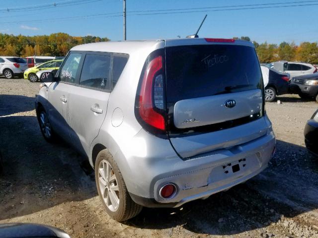 KNDJP3A5XH7477842 - 2017 KIA SOUL + SILVER photo 3