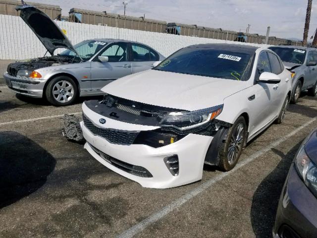 5XXGV4L25GG067559 - 2016 KIA OPTIMA SXL WHITE photo 2