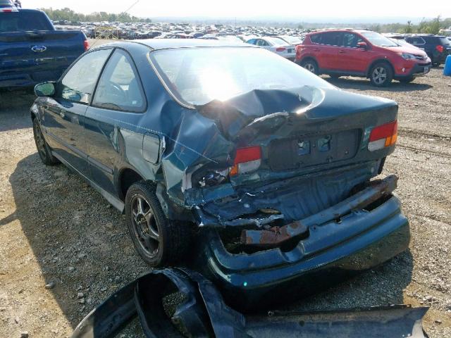 1HGEJ6223WL016299 - 1998 HONDA CIVIC DX TEAL photo 3