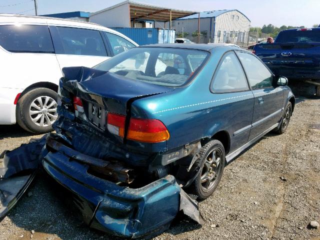 1HGEJ6223WL016299 - 1998 HONDA CIVIC DX TEAL photo 4