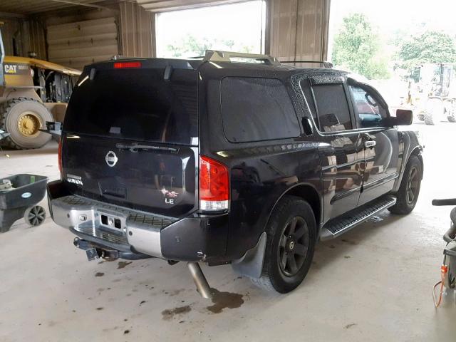 5N1AA08B74N732752 - 2004 NISSAN ARMADA SE BLACK photo 4