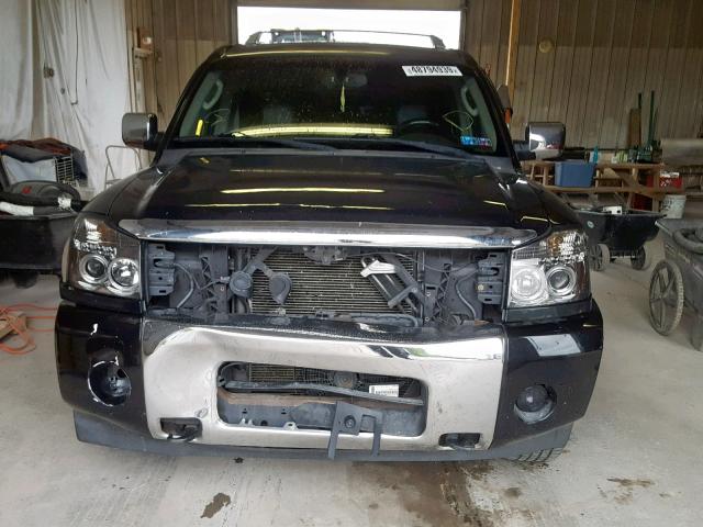 5N1AA08B74N732752 - 2004 NISSAN ARMADA SE BLACK photo 9