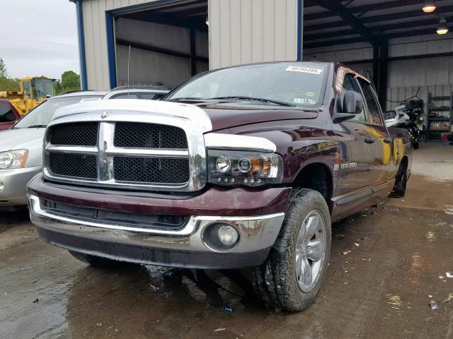 1D7HU18D85S178812 - 2005 DODGE RAM 1500 S BURGUNDY photo 2