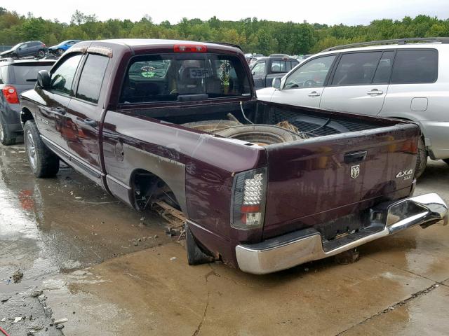 1D7HU18D85S178812 - 2005 DODGE RAM 1500 S BURGUNDY photo 3