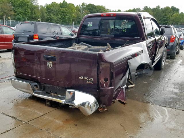 1D7HU18D85S178812 - 2005 DODGE RAM 1500 S BURGUNDY photo 4