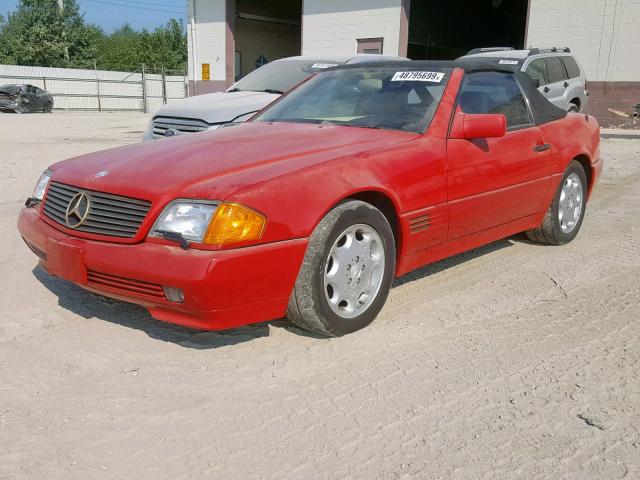 WDBFA66E2NF058515 - 1992 MERCEDES-BENZ 500 SL RED photo 2