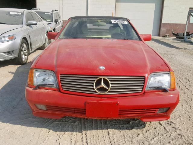 WDBFA66E2NF058515 - 1992 MERCEDES-BENZ 500 SL RED photo 9