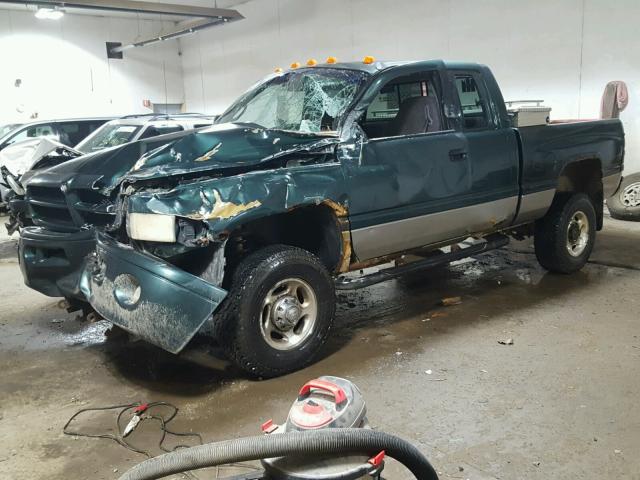 1B7KF2368YJ129659 - 2000 DODGE RAM 2500 GREEN photo 2