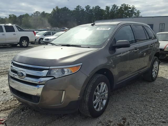 2FMDK3JC8DBC44355 - 2013 FORD EDGE SEL BROWN photo 2