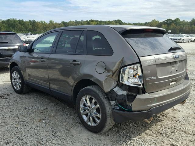 2FMDK3JC8DBC44355 - 2013 FORD EDGE SEL BROWN photo 3