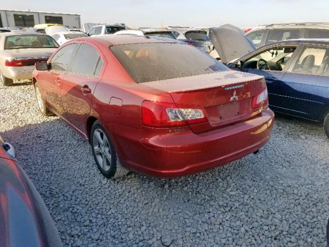 4A3AB46S19E004554 - 2009 MITSUBISHI GALANT SPO RED photo 3