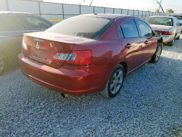 4A3AB46S19E004554 - 2009 MITSUBISHI GALANT SPO RED photo 4