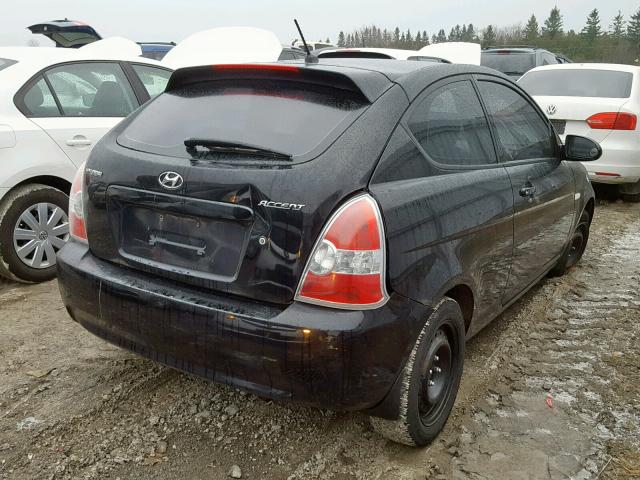 KMHCN35C87U045995 - 2007 HYUNDAI ACCENT BAS BLACK photo 4