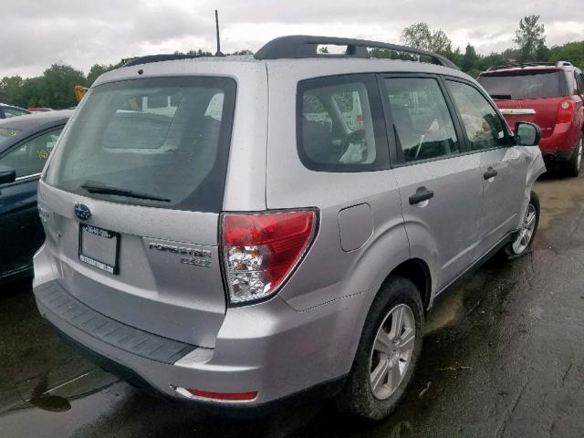 JF2SHABC6BG778393 - 2011 SUBARU FORESTER 2 SILVER photo 4