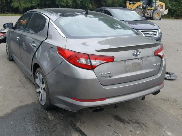 5XXGR4A67CG057586 - 2012 KIA OPTIMA SX GRAY photo 3