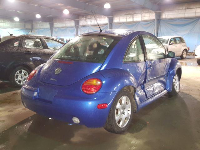 3VWCD21C92M405518 - 2002 VOLKSWAGEN NEW BEETLE BLUE photo 4