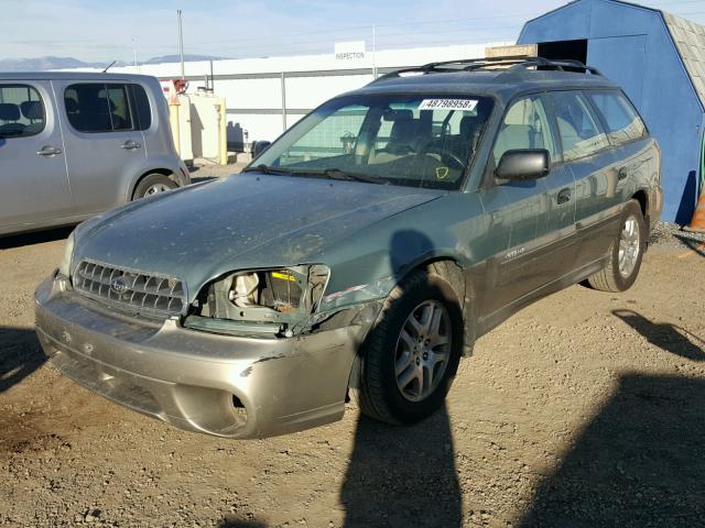 4S3BH675X47609065 - 2004 SUBARU LEGACY OUT GREEN photo 2