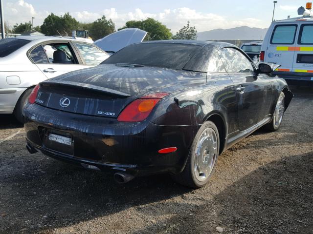 JTHFN48Y830041167 - 2003 LEXUS SC 430 BLACK photo 4