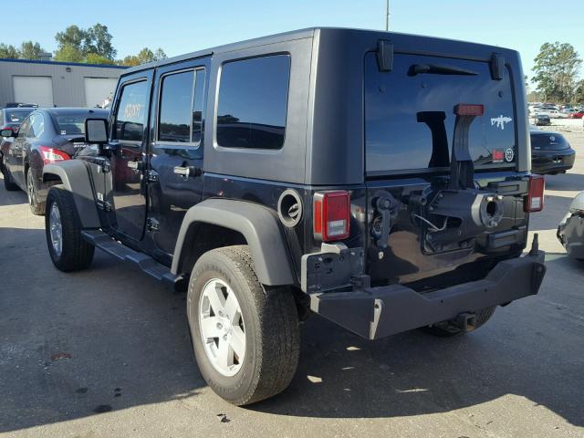 1J4GA39177L105551 - 2007 JEEP WRANGLER X BLACK photo 3