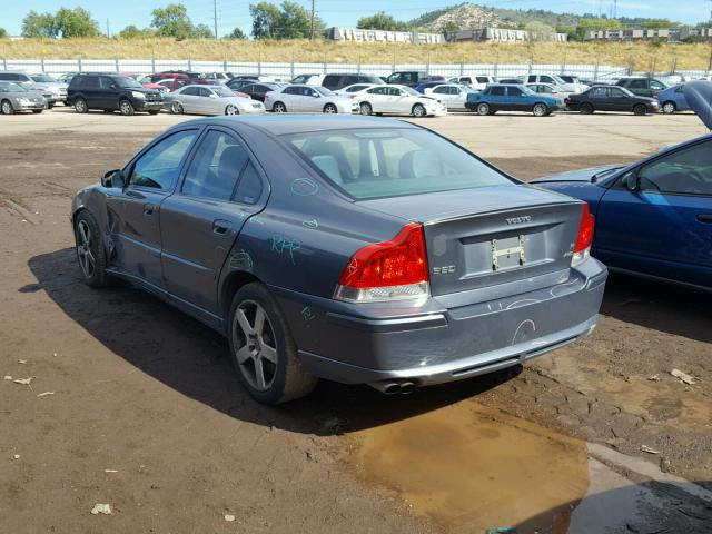 YV1RH527052446209 - 2005 VOLVO S60 R GRAY photo 3