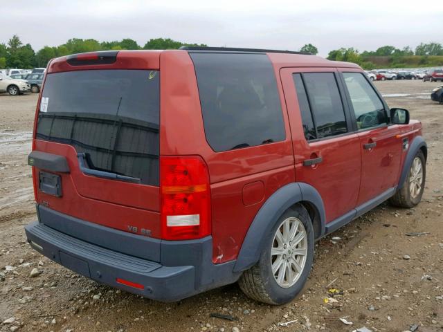 SALAE25467A430481 - 2007 LAND ROVER LR3 SE RED photo 4