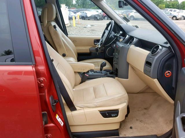 SALAE25467A430481 - 2007 LAND ROVER LR3 SE RED photo 5